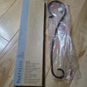 Partylite basic brown hanging S hook * new*